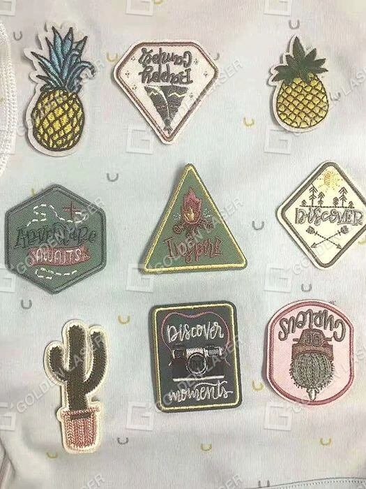 embroidery labels laser cutting samples