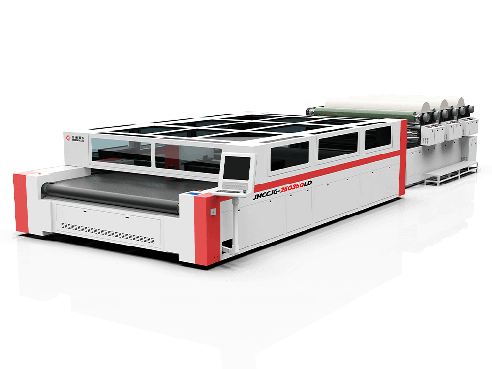 industrial flatbed co2 laser cutting machine with multilayer auto feeder 250350