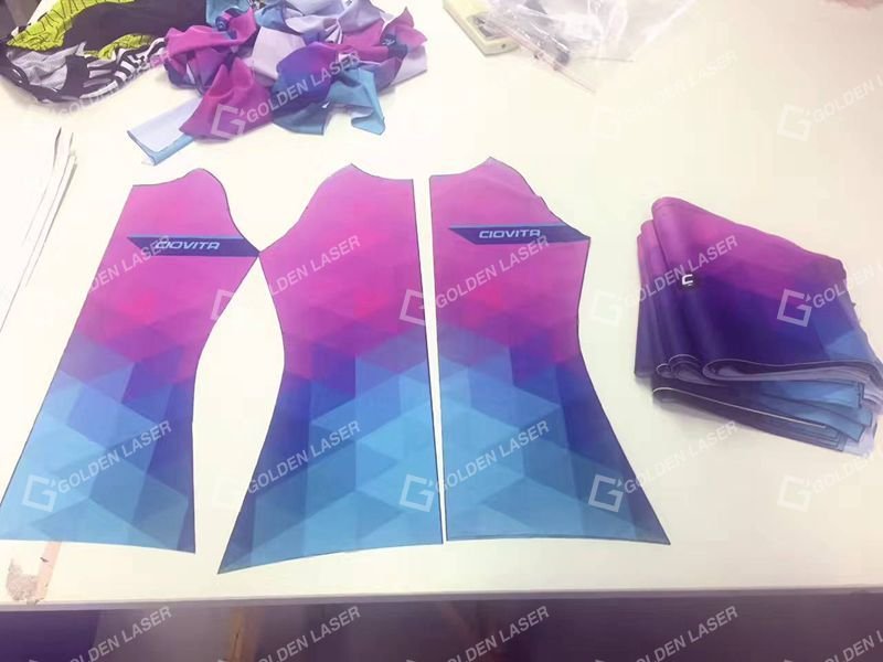 vision laser cut sublimation print for sportswear fabrics