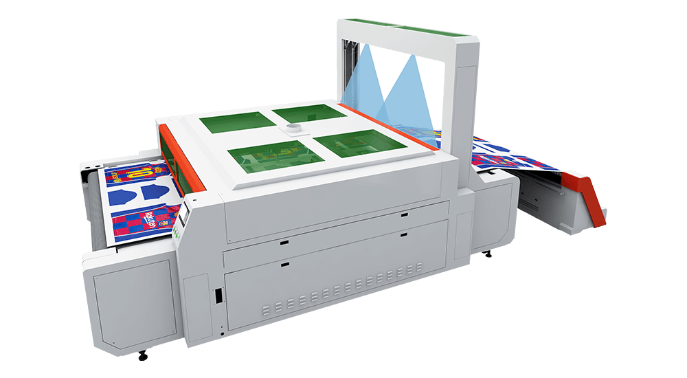 vision scanning laser cutter for sublimation