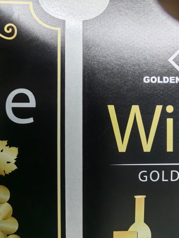 wine label cut by LC350B laser die cutter